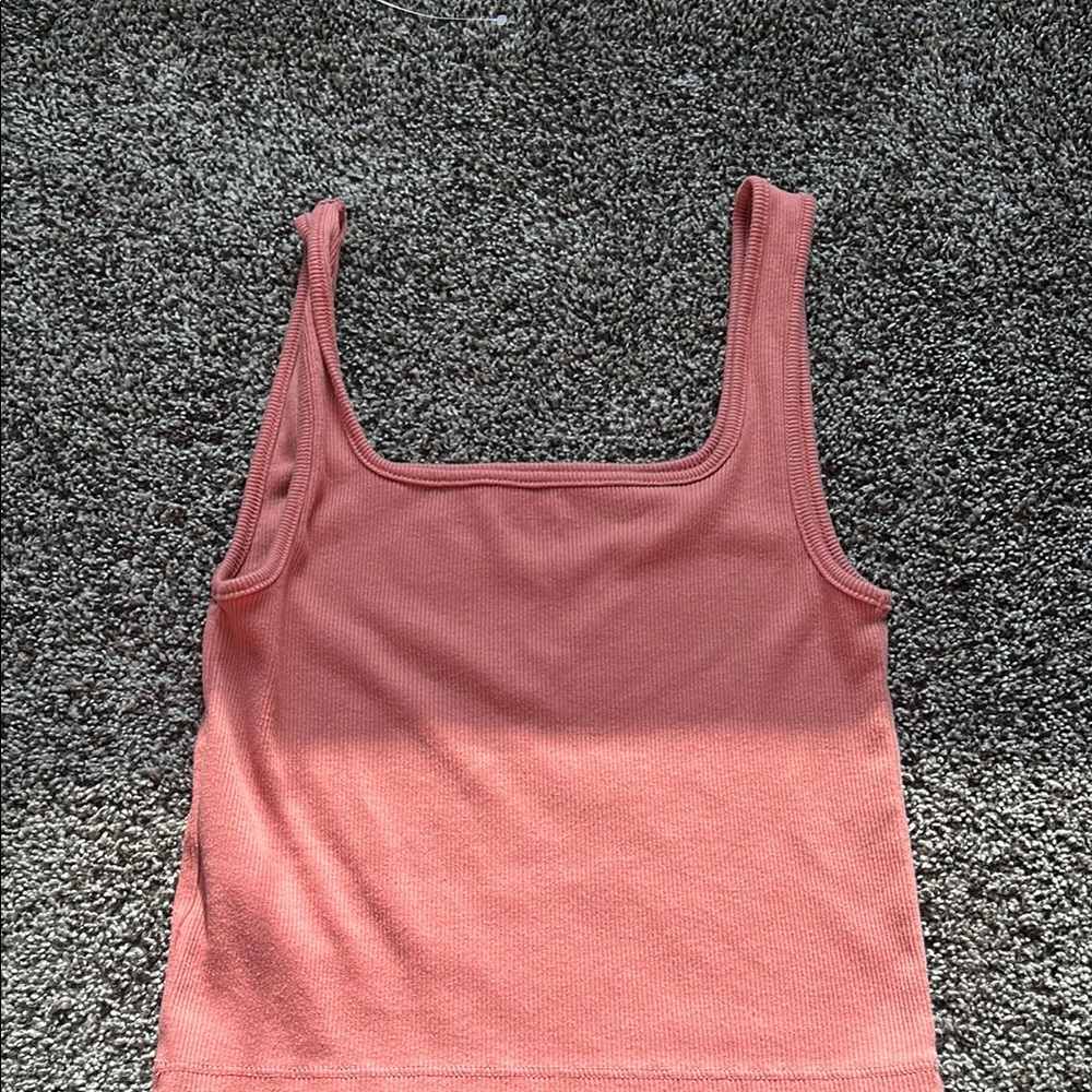 Old Navy Orange Pink Sleeveless Crop Tank Top